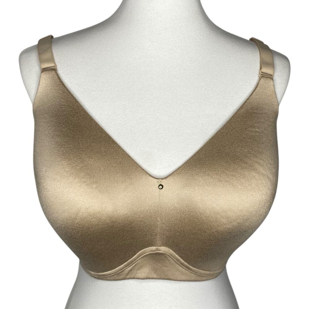 Cacique Invisible Backsmoother Bra Beige Lightly Lined No-Wire Size 46D #1123045